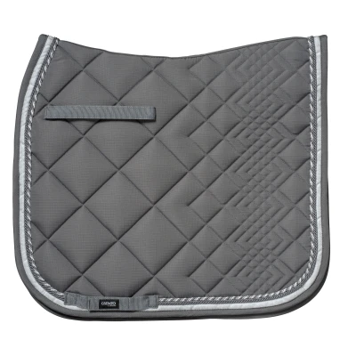 Abbildung von Catago Schabracke Diamond Dressur Grau/Weiß Full