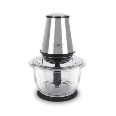 Abbildung von CASO UZ 400 Universal Zerkleinerer, 4 hochwertige Messer aus rostfreiem Edelstahl, robuster Glasbehälter mit 1,2 Liter Kapazität, ideal als Zerkleinerer für Obst, Gemüse, Fisch, Fleisch, Nüsse