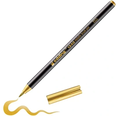 Abbildung von edding 1340 Pinselstift &quot;Metallic&quot; Gold