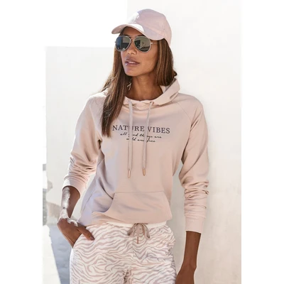 Abbildung von Lascana Kapuzenpullover, Damen, Größe: 32/34, Nougat