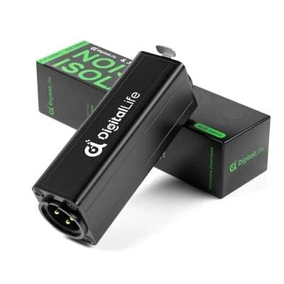 Abbildung von DigitalLife Ein Kanal XLR Audio Ground Loop Rauschisolator (Störgeräusch Entferner Passiv, A600 I, M/F)