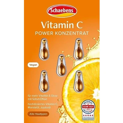 Abbildung von Schaebens Vitamin C Power Konzentrat mehr Vitalität &amp; Glow, mit Mandelöl und Jojobaöl, für alle Hauttypen, vegan