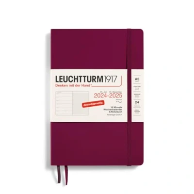 Abbildung von LEUCHTTURM1917 370621 Wochenkalender &amp; Notizbuch 2025, Medium A5 Softcover 18 Monats Planer, 80 g, liniert Port Red