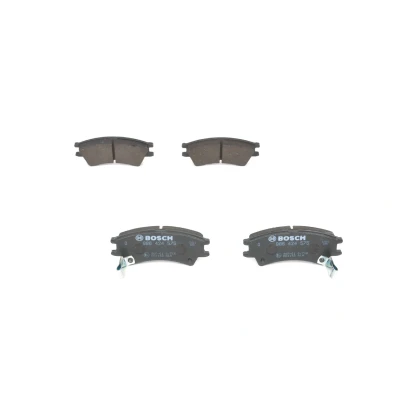 Abbildung von BOSCH 0 986 424 575 Bremsbelagsatz Low Metallic mit akustischer Verschleißwarnung Anti Quietsch Blech HYUNDAI: Amica / Atoz