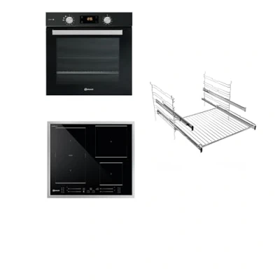 Abbildung von Bauknecht BAKO BLACK STEAM PROTECT/Einbau Backofen Kochfeld Kombination/Backofen (60 cm)/EEK A+/Pyrolyse/Multi Level Kochen/Gentle Steam/Glaskeramik cm)/Clean Protect/1 FlexiDuo/MyMenu