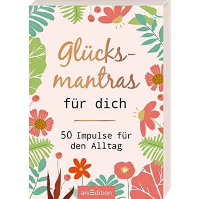 Abbildung von Glücksmantras für dich: 50 Impulse den Alltag Die Kartenbox mit vielen kleinen Glücksmomenten