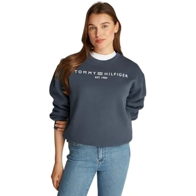 Abbildung von Tommy Hilfiger CORP LOGO Sweatshirt, Damen, Größe: XXL, Military denim
