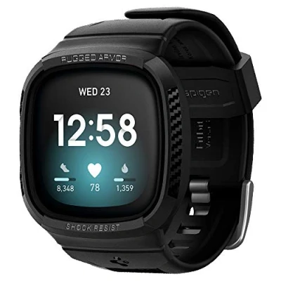Abbildung von Rugged Armor Pro Case für die Fitbit Versa 3 / Sense Schwarz