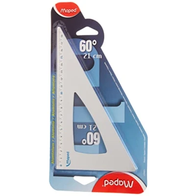 Abbildung von Maped M120621 Zeichendreieck Aluminium, 21 cm, für 60 Winkel, aluminium