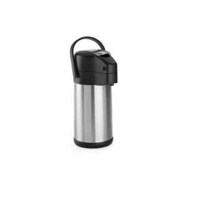Abbildung von HENDI Isolier Pumpkanne 3 Liter doppelwandig Höhe: 37 cm, Gastro Edelstahl Thermoskanne