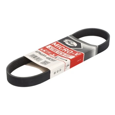 Abbildung von GATES Micro V Stretch Fit 6PK691 683SF Keilrippenriemen 691 6 PA (Polyamid), EPDM (Ethylen Propylen Dien Kautschuk) MERCEDES BENZ: Viano, Vito Mixto