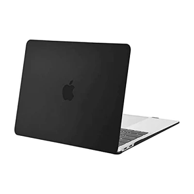 Abbildung von MOSISO Hülle Kompatibel mit MacBook Air 13 Zoll 2022 2021 2020 2019 2018 A2337 M1 A2179 A1932 Retina Display Touch ID, Schützend Plastik Hartschale Schutzhülle Cover, Schwarz
