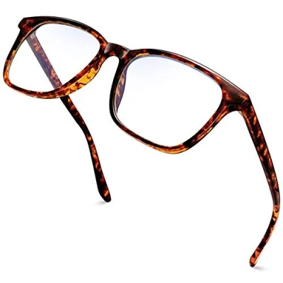 Abbildung von Joopin Blaulichtfilter Brille Damen Blaufilter Herren Ohne Stärke und Gaming mit Blue Light Glasses for PC TV and Gaming(TR90 Leopard)