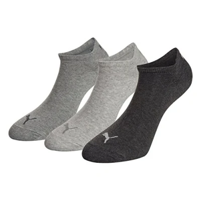 Abbildung von Puma Unisex Sneaker Plain 3p Socken, Anthraci L Mel Grau M Grau, 35 38 EU