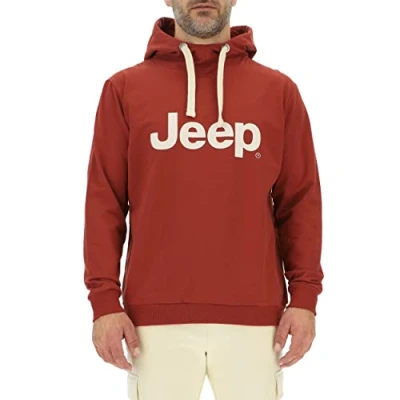 Abbildung von JEEP O102716 R760 J Herren Kapuzensweatshirt Großer Aufdruck J23S Red Ochre/Almond L