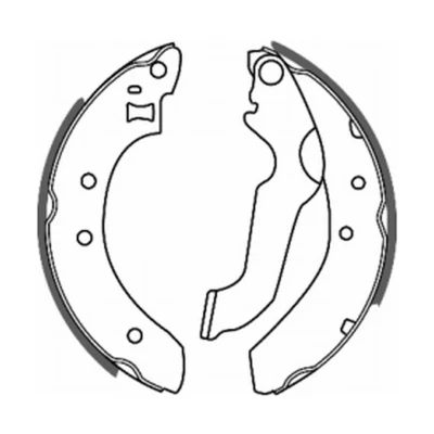 Abbildung von ABE C0G014ABE Bremsbacken Hinterachse 203 38 TRW FORD: ESCORT 3 Kombi, 3, ORION 2
