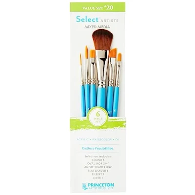 Abbildung von Princeton ARTIST BRUSH CO. Tec Select Artiste, Serie P3750, Pinselset Nr. 20, Brown, 120 Set