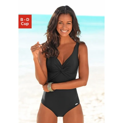 Abbildung von Lascana Swimsuit Adele Badeanzug, Damen, Größe: 38xC, Black