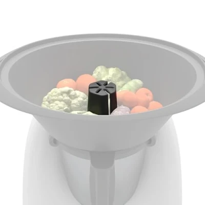 Abbildung von Wundermix WunderSteam® V2 Dampfkamin für Thermomix &amp; Monsieur Cuisine Dampfgar Kamin Varoma Optimale Dampf Zirkulation Garkamin TM6, TM5, TM31 MC Smart, Trend, Connect
