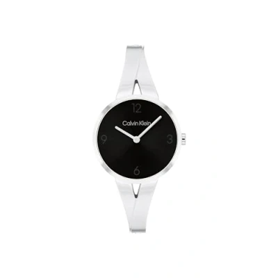 Abbildung von Calvin Klein Joyful Uhr silvercoloured/black, Damen, Größe: One Size, Silver coloured/black