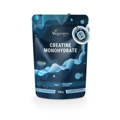 Abbildung von Creatin Monohydrat Pulver 500 g Vegan Optimale Löslichkeit Laborgeprüft Hochdosiertes Kreatin für Energie und Muskelkraft 147 Portionen Deutsche Produktion von Vegavero®