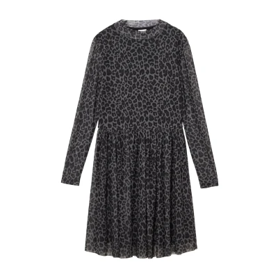 Abbildung von s.Oliver Junior Meshkleid, mit blickdichtem Futter und All Over Print, für Girls