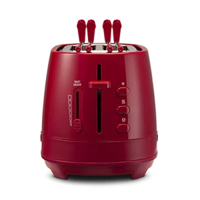 Abbildung von De Longhi CTLAP2203 Toaster mit Zange, 550 Watt. rot