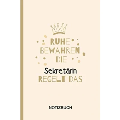 Abbildung von Ruhe Bewahren die Sekretärin Regelt das: A5 Notizbuch als Geschenk für eine /punktiert Geschenke zum GeburtstagGeburtstagsgeschenk Kollegin