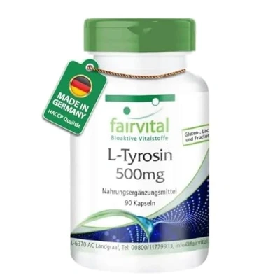 Abbildung von Fairvital L Tyrosin Kapseln 500mg 90 HOCHDOSIERT Aminosäure