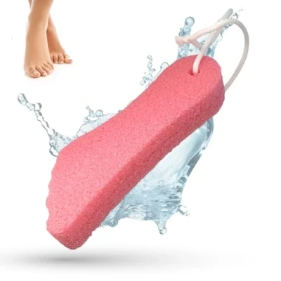 Abbildung von LaRosa PUMICE SPA Fußförmiger Bimsstein Rosa mit Kordel