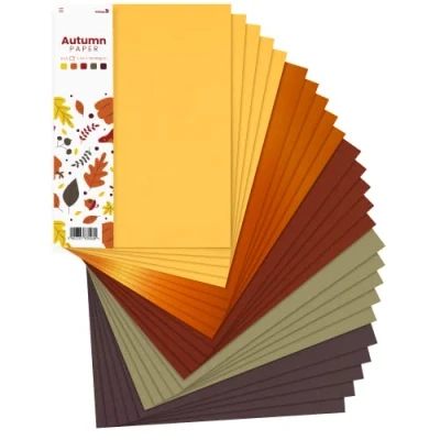 Abbildung von Netuno 25x Kreativ Papier Herbst DIN A4 210 x 297 mm 5 farbig sortiert Bastel DIY Kartenset Tonzeichenpapier Mix Bastelset Dekor Scrapbooking Motivpapier