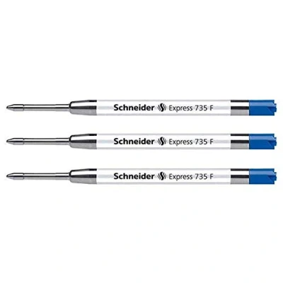 Abbildung von Schneider Schreibgeräte Internationale Großraummine EXPRESS 735 F, blau, ISO 12757 2 G2 dokumentenecht