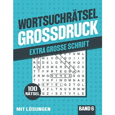 Abbildung von Wortsuchrätsel Großdruck: Buchstabenrätsel Heft mit extra großer Schrift für Senioren und Erwachsene Band 6