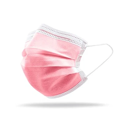 Abbildung von 60 Stück Surgical Masks Hergestellt in Italien Medical Type IIR 99% Certified Face 3 Layer Mask Disposable Rose