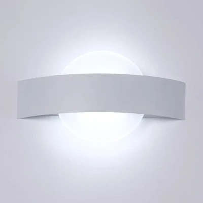 Abbildung von Comely Wandlampe LED Innen, 12W 1350LM Modern Wandleuchte, Weiß Acryl Wandbeleuchtung für Wohnzimmer Schlafzimmer Flur, Kaltweiß 6500K