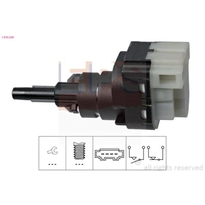 Abbildung von EPS 1.810.229 Bremslichtschalter mechanisch Made in Italy OE Equivalent VOLKSWAGEN: Passat B5 GP Saloon, Estate, Golf 5