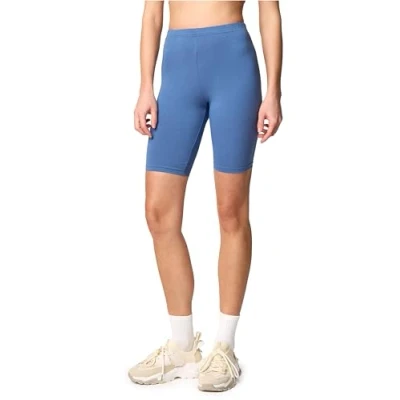 Abbildung von Merry Style Damen Sport Leggings kurz Sportleggings Radlerhose Sporthose aus Baumwolle MS10 200 (Jeans, M)