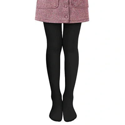 Abbildung von L&amp;K II Mädchen Ballett Strumpfhose Tanzstrumpfhose mit Fuß 80 DEN Blickdicht Mikrofaser Farbig 27251 Schwarz 86/92