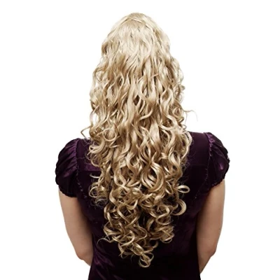 Abbildung von WIG ME UP N310 22 Voluminös wallendes Haarteil/Zopf/Pferdeschwanz, lockig, sehr lang, ca. 60 cm, Blond