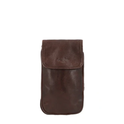 Abbildung von Gusti Umhängetasche Leder Estera Damen und Herren Handtasche Handytasche Ledertasche Vintage Braun