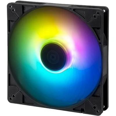 Abbildung von SilverStone Technology Air Pentrator 184i ARGB, Hochleistungsfähiger, luftkanalisierender 180 mm Computerlüfter mit ARGB Lichteffekten, SST AP184i schwarz