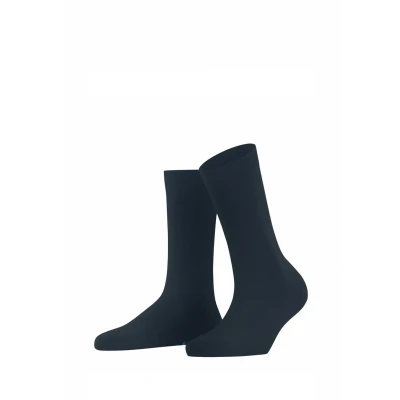 Abbildung von FALKE Damen Socken Family W So nachhaltige Baumwolle einfarbig 1 Paar, Blau Space Blue 6116, 39 42