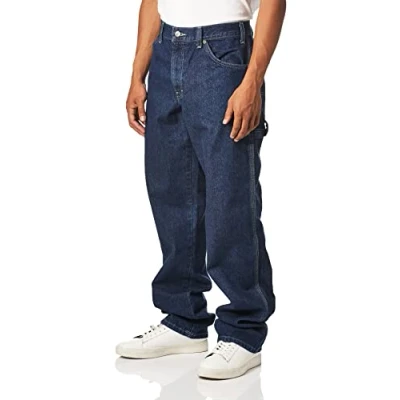 Abbildung von Dickies, Herren, Denim Utility Jeans, legere Passform, GESPÜLT INDIGOBLAU, 40W / 30L