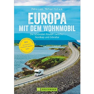 Abbildung von Europa mit dem Wohnmobil: Die schönsten Routen zwischen Nordkap und Gibraltar; Der Wohnmobil Reiseführer detaillierten Karten, GPS Koordinaten zu den Stellplätzen Streckenleisten.