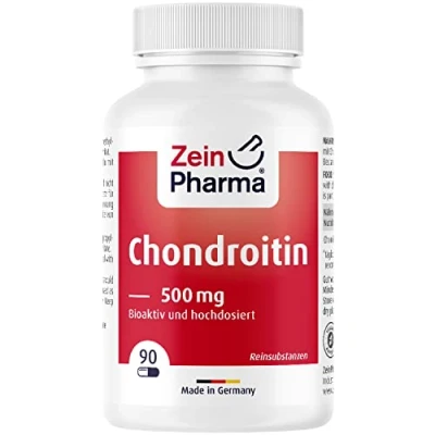 Abbildung von ZeinPharma Chondroitin Kapseln 500 mg (90 Stück) Nahrungsergänzungsmittel ohne Zusatzstoffe, biologisch, für ihre Gelenke, laborgeprüft