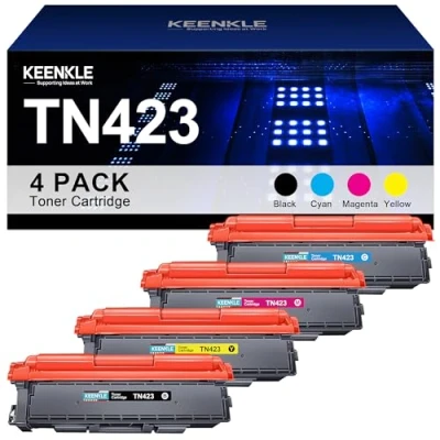 Abbildung von KEENKLE TN423 Tonerkassette Kompatibel für Brother TN 423 421 Toner MFC L8690CDW HL L8260CDW L8360CDW L8900CDW DCP L8410CDW L8410CDN (Schwarz Cyan Gelb Magenta, 4er Pack)