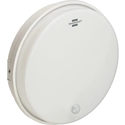 Abbildung von Brennenstuhl LED Rundleuchte RL 1650 P (15W, 1680lm, 4000K, für innen und außen IP54, Kellerlampe zur Wandmontage mit Bewegungsmelder)