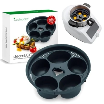 Abbildung von CucinaOra steamEGGS Eierkocher Einsatz Kompatibel mit MC Smart Connect Küchenzubehör 5 Eierformen Monsieur Cuisine Zubehör
