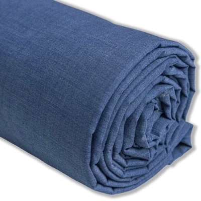 Abbildung von IPEA Baumwollstoff Popeline Blau 200 cm x 150 Made in Italy Meterware zum Nähen, Bekleidung, Futterstoffe, Wohnaccessoires, Patchwork, einfarbiger Stoff Nähen