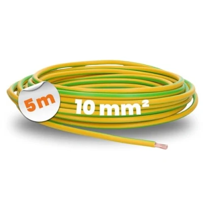 Abbildung von 5 Meter Lapp 4520005 H07V K 10 mm² grün gelb I Erdungskabel Verdrahtungsleitung Aderleitung flexibel PVC Einzelader Litze 10mm2 Verdrahtung